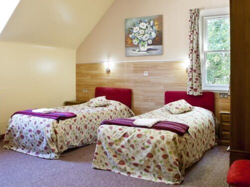Twin room at Fairburn Activity Centre.